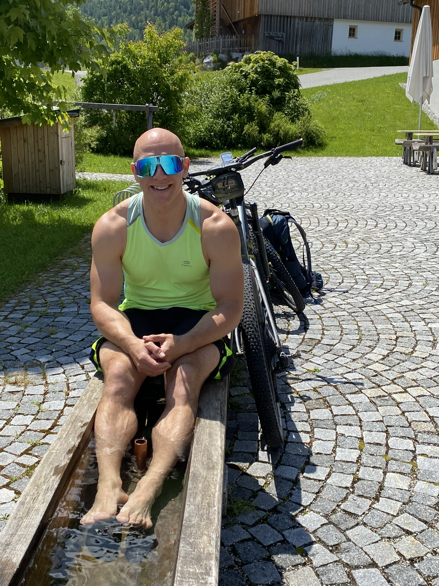 Sascha Schmunk beim Radfahren